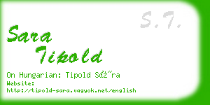 sara tipold business card